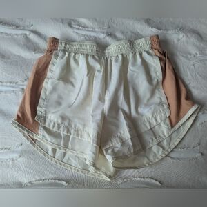 Nike Women's Athletic Shorts in Cream and Tan